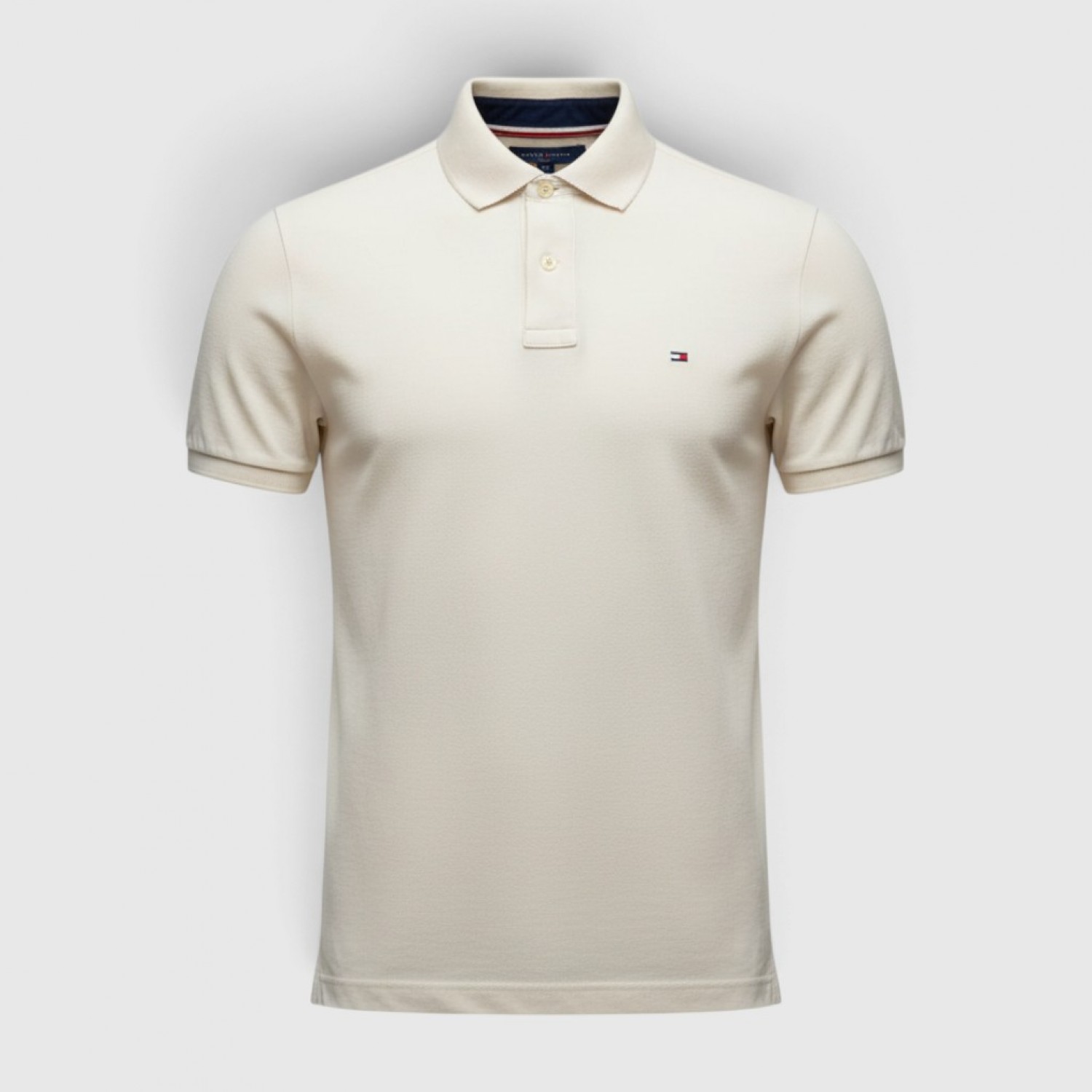 Tommy Hilfiger Polo Μπλούζα Εκρού με Μικρό Logo / Pre-Owned